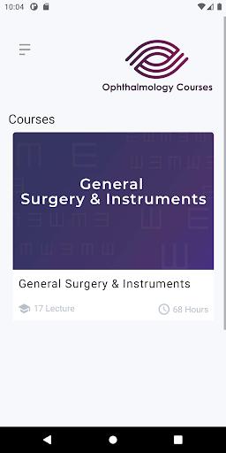 Ophthalmology Courses Screen 3