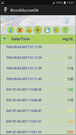 Android application Blood Glucose Pro screenshort