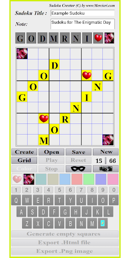 Android application Sudoku Creator screenshort