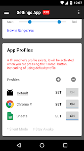 Captura 3 Configuración App Pro android