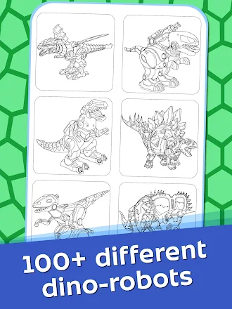 Game screenshot Dino Robots Coloring for Boys apk download