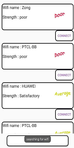 WiFi Signal Strength Compare Screen 2