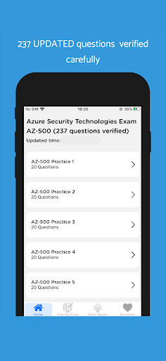 Android application Azure Security AZ-500 Exam screenshort