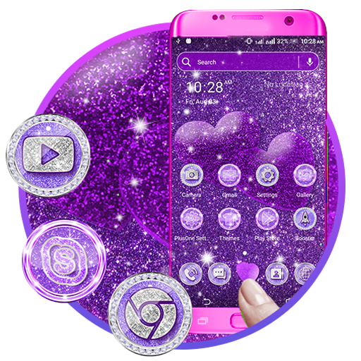 Purple Glitter Launcher Theme  Icon