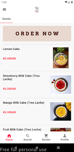 Android application مخبز نووس screenshort