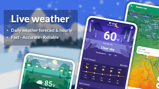 Android application Live weather: Forecast, widget screenshort