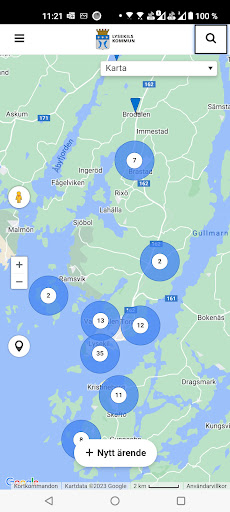 Android application Felanmälan Lysekils kommun screenshort