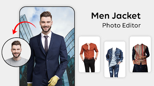 Android application Smarty Men Jacket Photo Editor screenshort