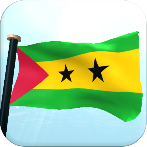 Sao Tome and Principe Flag 3D logo