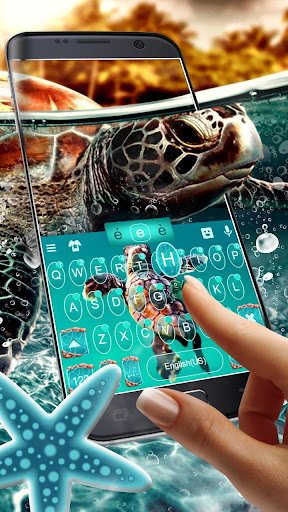 Turtle Blue Sea Keyboard Theme Screen 2