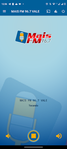 Android application MAIS FM 96.7 VALE screenshort