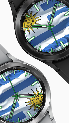 Android application Uruguay Flag Watch Face screenshort