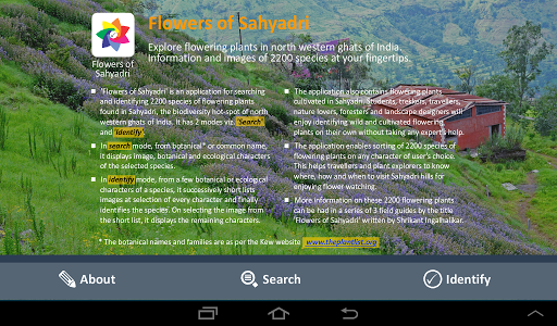 Android application Flowers of Sahyadri screenshort