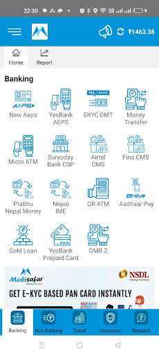 Android application Mobisafar - Micro ATM screenshort