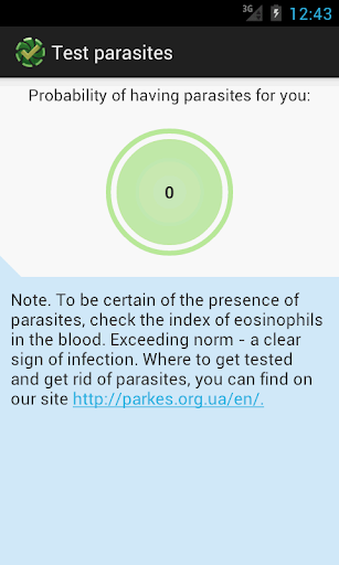 Test for parasites Screen 2