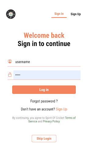 Android application Spirit Of Cricket screenshort