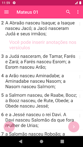Android application Bíblia Feminina screenshort