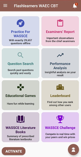 Android application WAEC Past Questions 2024 screenshort