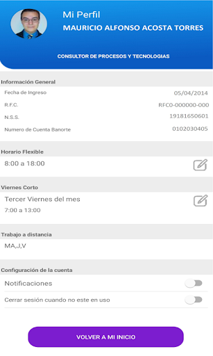 Android application Cuprum Móvil screenshort