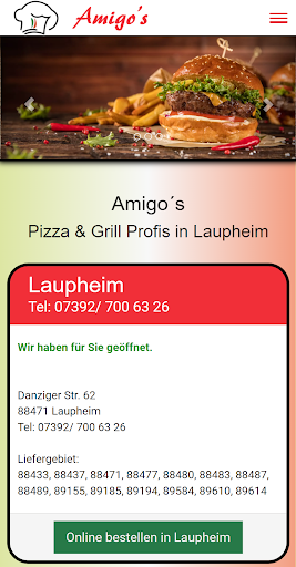 Android application Amigo's Pizza Laupheim screenshort