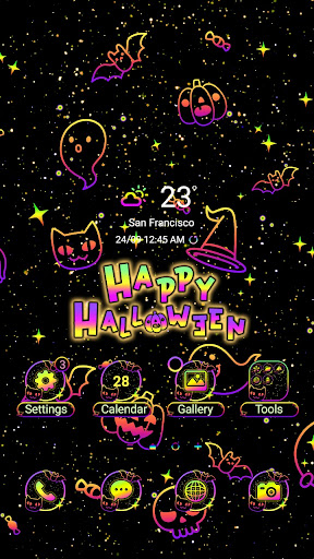 Android application Halloween Doodle - Wallpaper screenshort