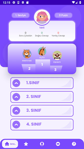 Android application İlkokul Test ve Soru Deposu screenshort