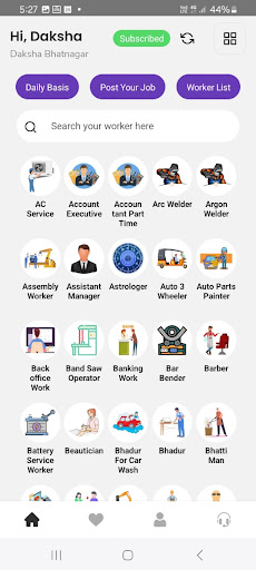 Worker Mandi Screen 2