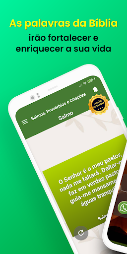 Android application Salmos e Provérbios da Bíblia screenshort