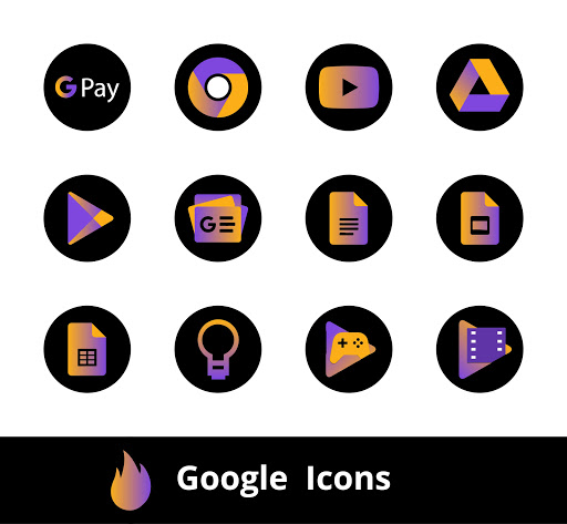 Android application Blazing Icon Pack screenshort
