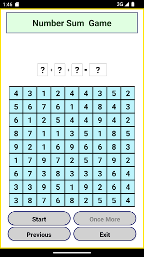 Number Sum Game