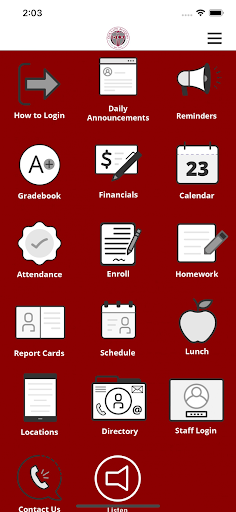 Android application Our Lady Academy screenshort