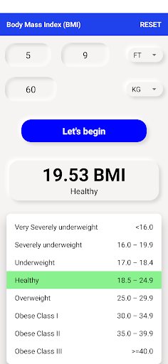 Body Mass Index (BMI) Screen 3