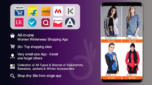 Android application Women WinterWear Shopping screenshort