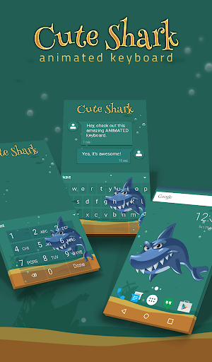 Android application Cute Shark Wallpaper Theme screenshort