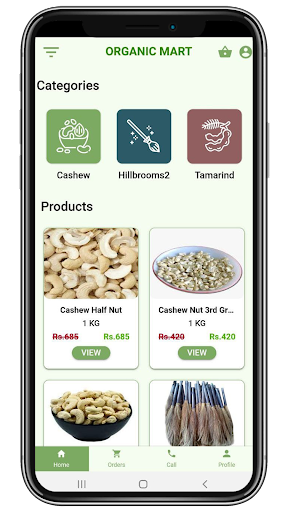 Android application Organic Mart screenshort