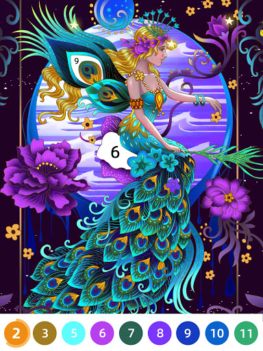 Flora Coloring Color by Number Painting Game