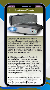 VAMVO L4200 Projector Guide