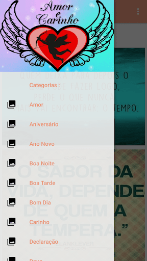 Android application Mensagens de Amor e Carinho screenshort