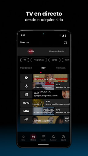 Android application atresplayer: Series, Películas screenshort