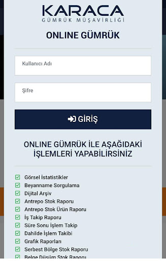 Karaca Gümrük Müşavirliği Screen 2