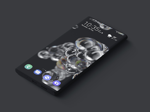 S20 One-UI Dark Live Wallpaper Screen 2