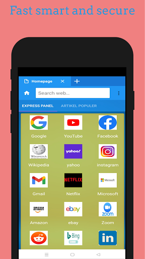 Android application US BROWSER screenshort