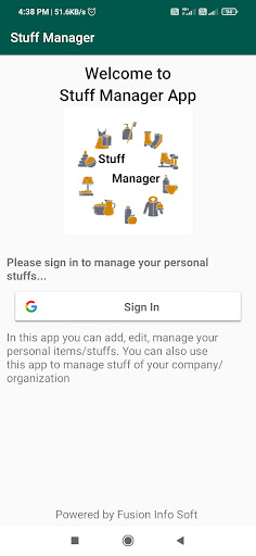 Android application Stuff Manager screenshort