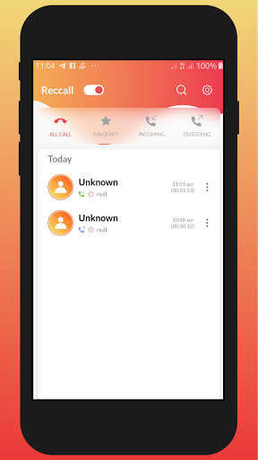 Android application Automatic Call Recorder Pro screenshort