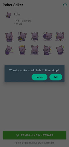 Tulip Lola WA Sticker Screen 3