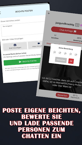 Heimlich -Beichten Chat & Date Screen 3