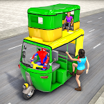 Cover Image of ดาวน์โหลด Superhero Rickshaw Taxi Games  APK