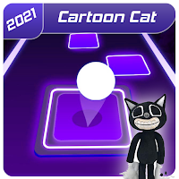 Run Away-Cartoon Cat Tiles Hop