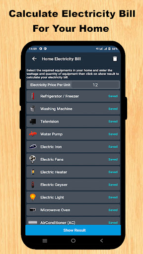 Electricity Calculator PRO Screen 2