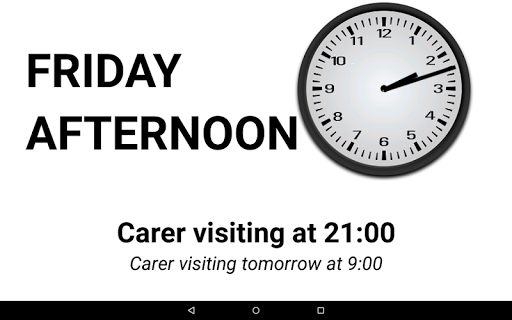 Dementia/Digital Diary/Clock Screen 2